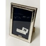 HM SILVER PHOTO FRAME 17CMS (H) X 12CMS