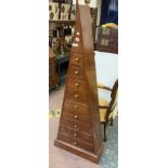 MAHOGANY PYRAMID MULTI DRAWER CABINET