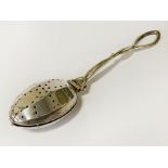 STERLING SILVER TEA STRAINER - 1OZ APPROX