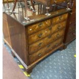 GEORGIAN FIVE DRAWER WALNUT CHEST