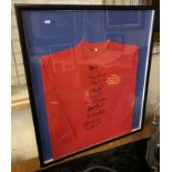 1966 WORLD CUP WINNERS ENGLAND SHIRT SIGNED BY TEN MEMBERS OF ENGLAND SQUAD - FRAMED