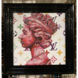 FRAMED QUEEN PICTURE - 65CMS (H) X 65CMS (W) APPROX