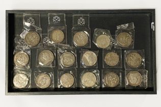 17 VICTORIAN SILVER CROWNS - 16.5 ozs APPROX