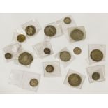QTY OF GEORGIAN SILVER COINS - 8OZS APPROX