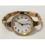 9CT GOLD CHARLES NICOLET SWISS LADIES WATCH - STAUFFER & CO