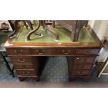 LEATHER TOP PEDESTAL DESK