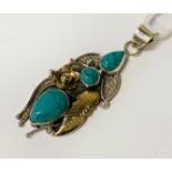 STERLING SILVER TURQUOISE PENDANT