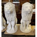 PAIR OF CARTOON LIONS