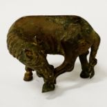 EARLY BRONZE HORSE SCROLL WEIGHT