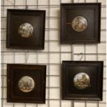 FOUR MENS FRAMED POT LIDS