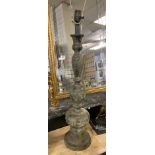 LARGE BRONZE ORIENTAL LAMP - 80CMS (H)