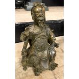 CHINESE GILT BRONZE FIGURE - 21CMS (H)