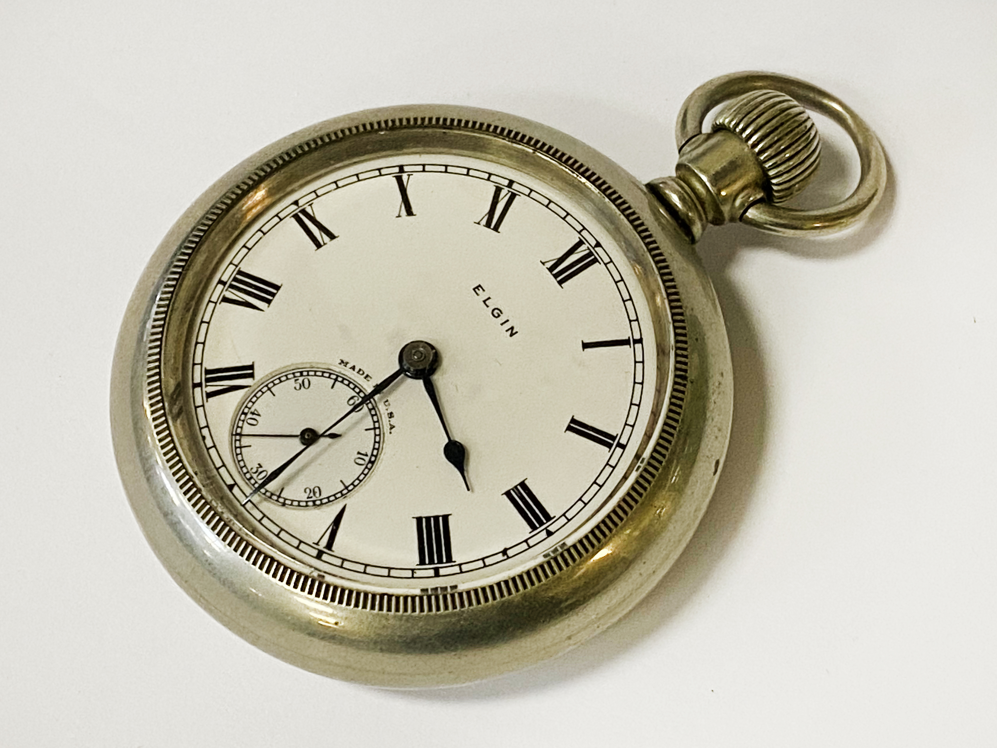 ELGIN USA POCKET WATCH - 46 MM FACE APPROX