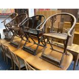 4 CHINESE FOLDING CHAIRS A/F