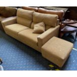 TWO SEATER SOFA & FOOTSTOOL