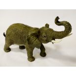 COLD PAINTED BRONZE ELEPHANT - 32 CMS (L)