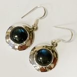 STERLING SILVER GEMSTONE EARRINGS