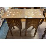 2 MOTHER OF PEARL SIDE TABLES