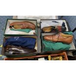 9 PAIRS OF DESIGNER SHOES IN BOXES - AS NEW - SIZE 11