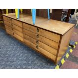 6 DRAWER MILITARY STYLE DANISH MID CENTURY CHEST