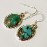 STERLING SILVER TURQUOISE EARRINGS