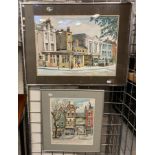 TWO WATERCOLOURS BY S ARROBUS - LARGEST 63 X 37