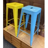 2 METAL STOOLS