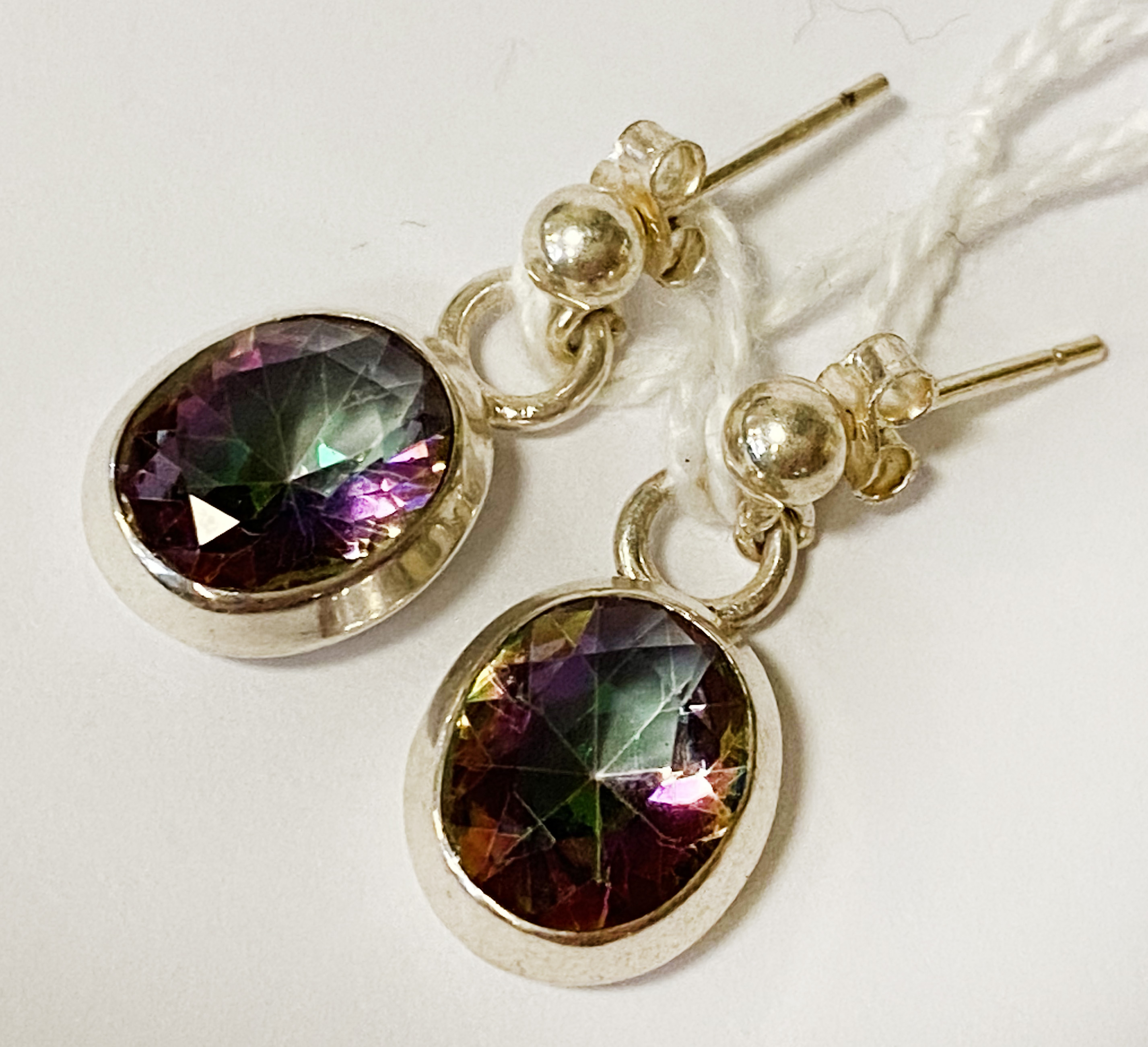 STERLING SILVER MYSTIC TOPAZ EARRINGS