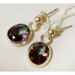 STERLING SILVER MYSTIC TOPAZ EARRINGS