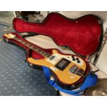 RICKENBACKER STYLE BASS GUITAR IN CASE