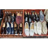 2 TRAYS OF UNBOXED DESIGNER SHOES