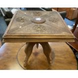 CARVED TABLE WITH LID TOP