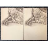 2 BARBRO BECKSTROM LITHOGRAPHS OF LEGS