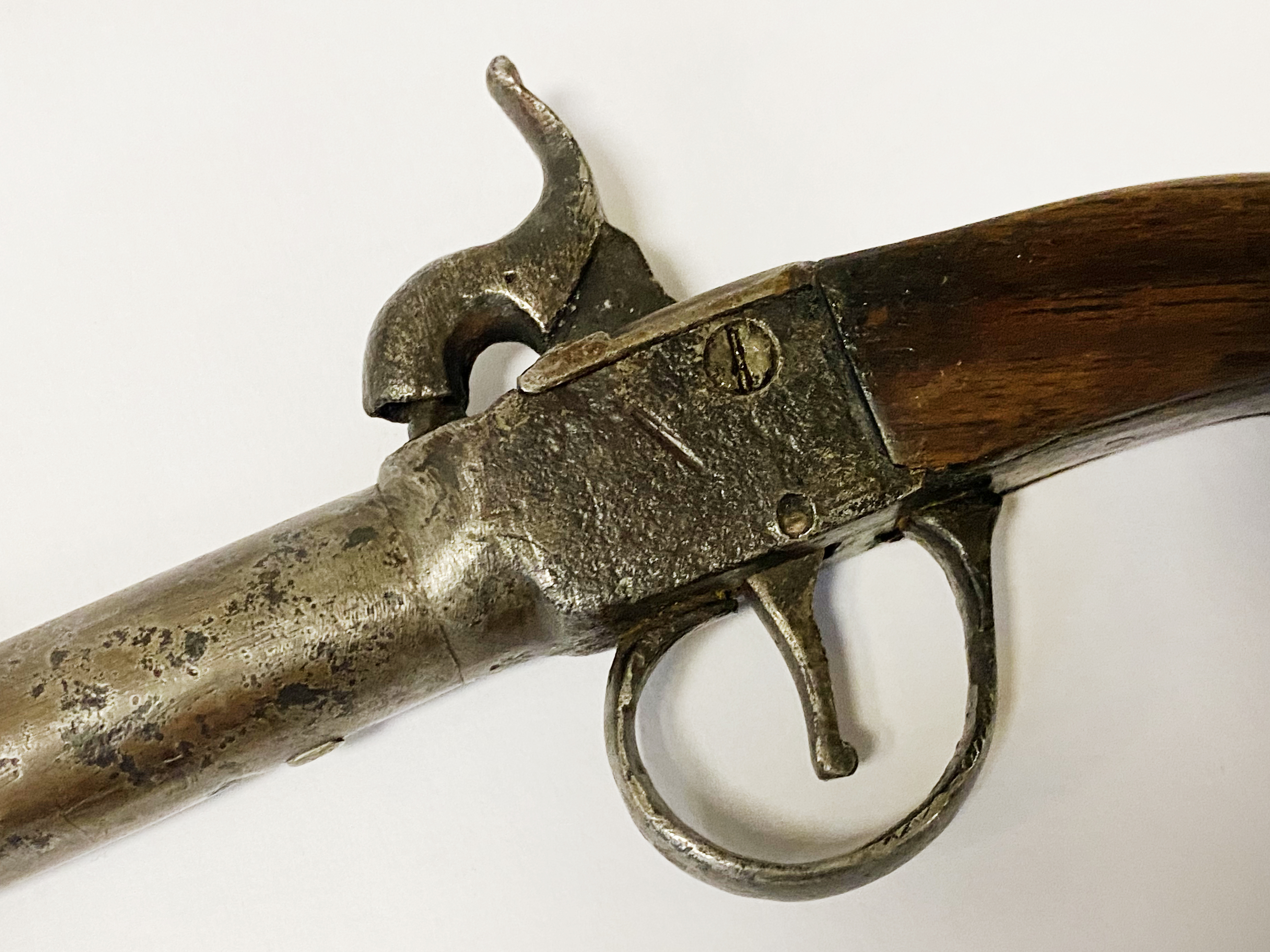 2 MUFF PISTOLS & ONE DOUBLE MUFF PISTOL 18TH - 19TH CENTURY - Image 3 of 4