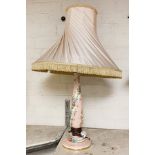 PORCELAIN FLORAL TABLE LAMP