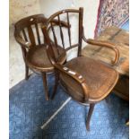 2 BENTWOOD CHAIRS - MAN & WOMANS