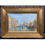 UNSIGNED WATERCOLOUR OF THE GRAND CANAL IN VENICE - 58 X 37 CMS INNER FRAME