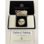 SILVER DOLLAR PROOF COIN 1991 & CERTIFICATE