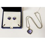 SWAROVSKI PENDANT NECKLACE & EARRINGS