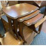 WALNUT NEST OF TABLES