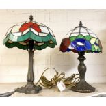 TWO TIFFANY STYLE TABLE LAMPS