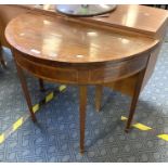 MAHOGANY INLAID CARD TABLE