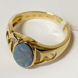 14 CARAT GOLD & OPAL RING SIZE M