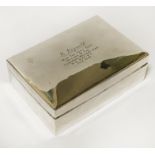 EGYPTIAN SILVER CIGARETTE BOX CREDITED TO H RIGNOLD (R.A.F) & MUSICAL DIRECTOR