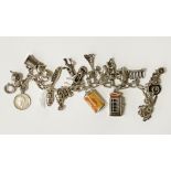 SILVER CHARM BRACELET 2.8OZS APPROX