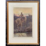 MOUNTED ROUNDHEADS WILLIAM HOLMES SULLIVAN WATERCOLOUR - 42 X 26 CMS INNER FRAME