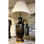 ORIENTAL GILT DECORATION TABLE LAMP - 80 CMS (H) APPROX
