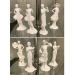 8 ROYAL WORCESTER ''1920'S VOGUE COLLECTION'' FEMALE FIGURES