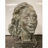 BUST OF WOMAN ON MARBLE BASE 42CMS (H) APPROX