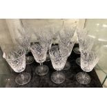 14 WATERFORD CRYSTAL GLASSES & OTHER GLASSWARE